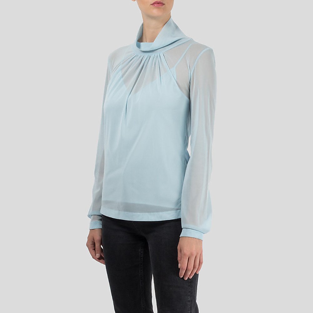 Victoria Beckham Sheer Blouse with Vest