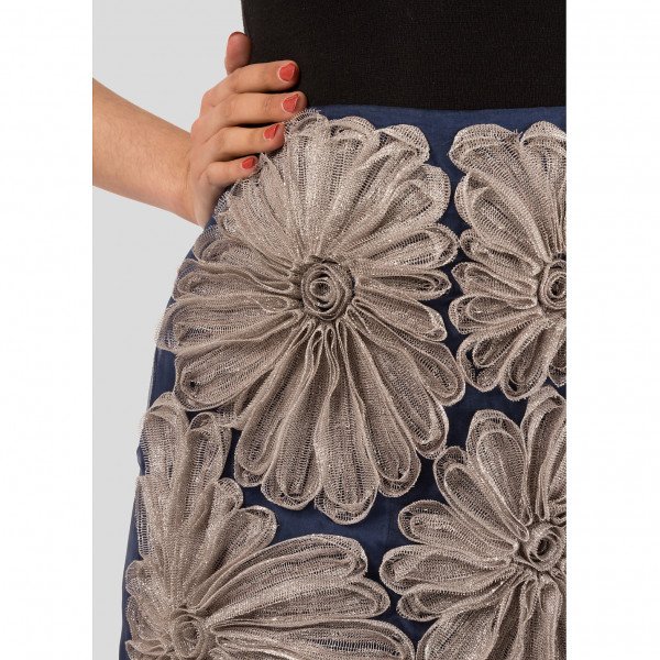 DRIES VAN NOTEN Floral Applique Skirt