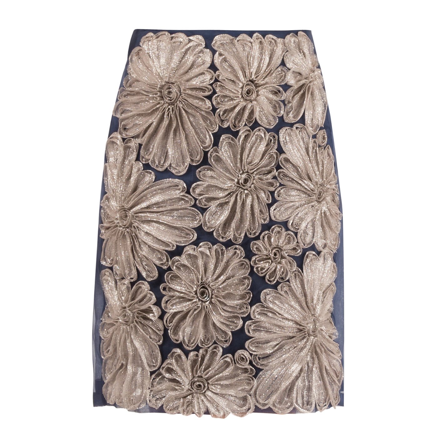 DRIES VAN NOTEN Floral Applique Skirt