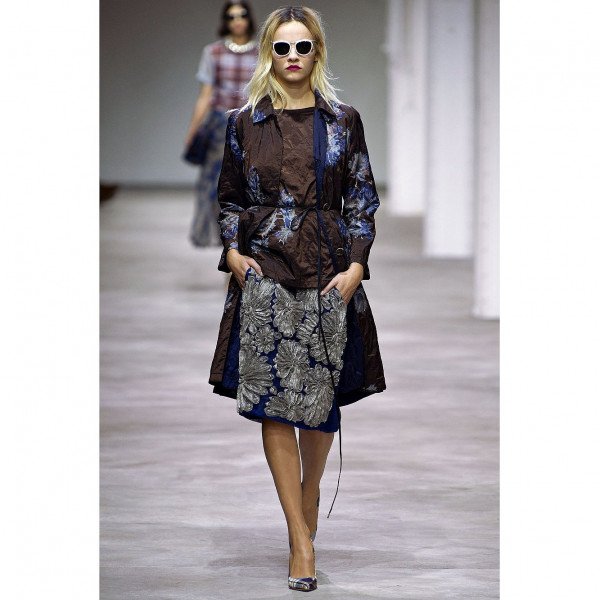 DRIES VAN NOTEN Floral Applique Skirt