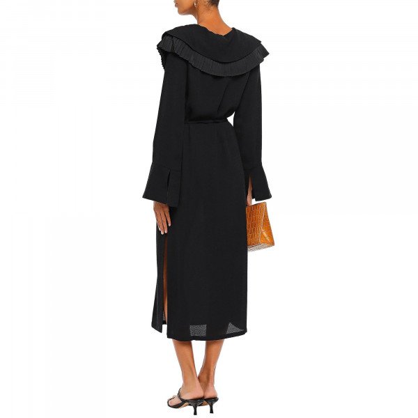 Mother of Pearl Statement Collar Dress