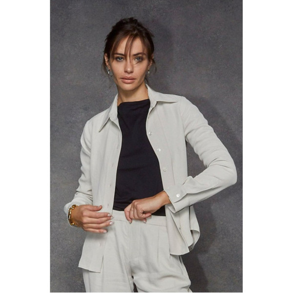 Serena Bute The New Serena Shirt - Almond Beige Plant Based Fabric