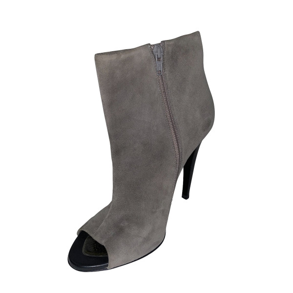 Bottega Veneta Open Toe Suede Boots