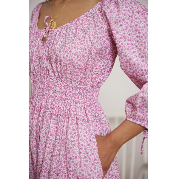 Pink City Prints Rah Rah Ditsy Blush Dress