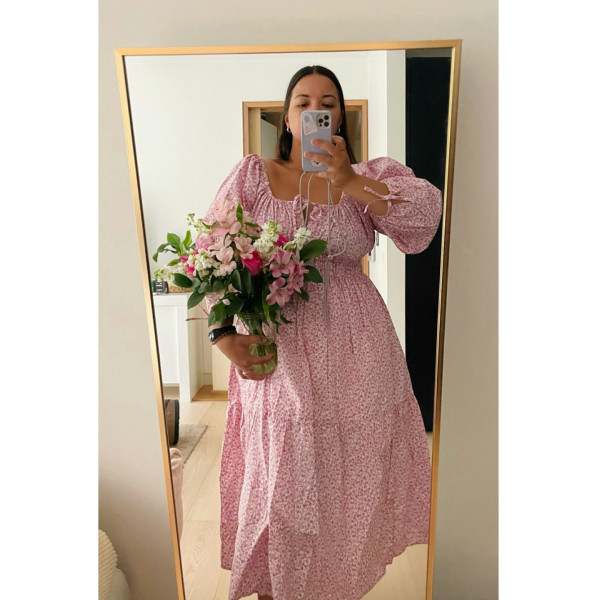 Pink City Prints Rah Rah Ditsy Blush Dress