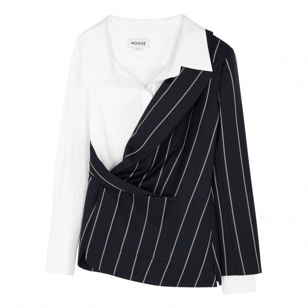 MONSE Pinstripe Combo Blazer