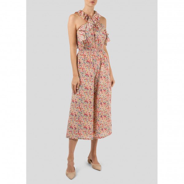 Rent Buy Rebecca Taylor Ruffled Floral Jumpsuit MY WARDROBE HQ