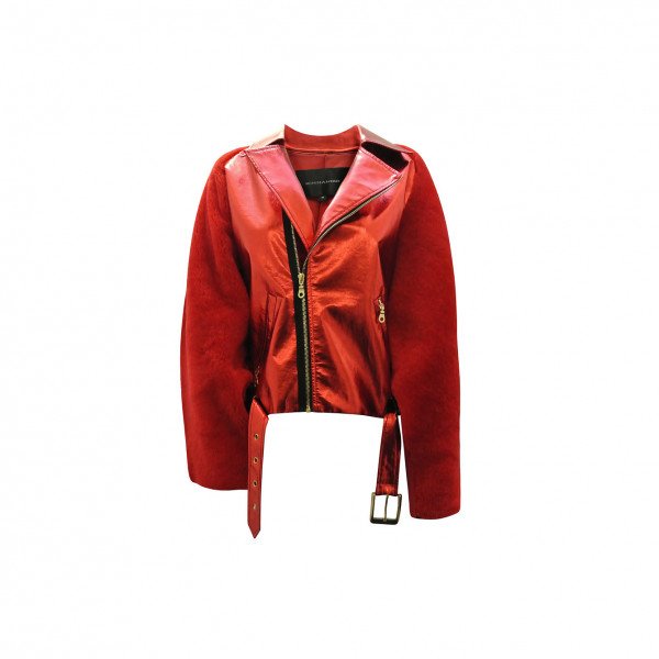 Minnanhui Contrast Biker Jacket