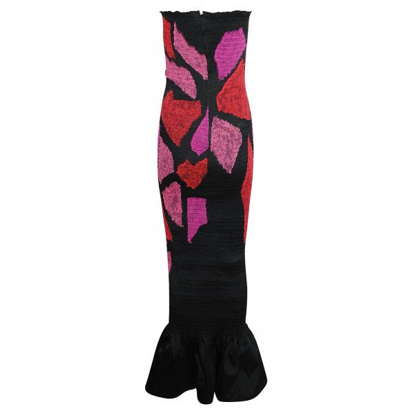 Emilio De La Morena Shirring & Lace Applique Dress