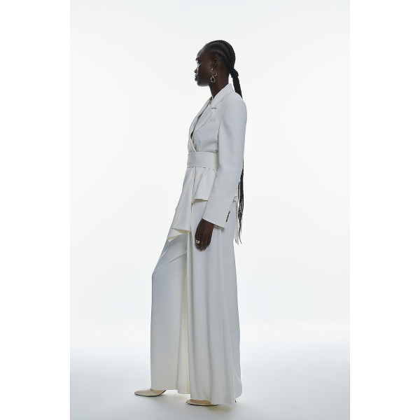 Karen Millen Drape Detail Belted Soft Blazer