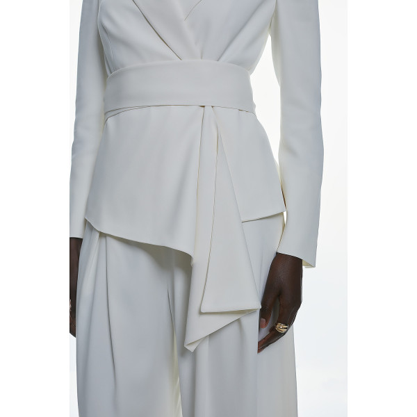 Karen Millen Drape Detail Belted Soft Blazer