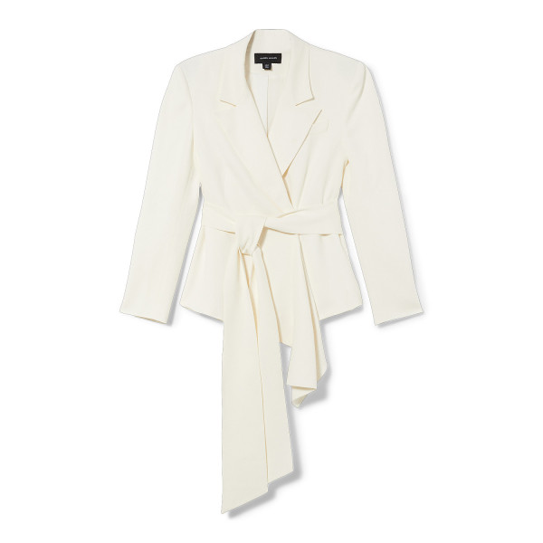 Karen Millen Drape Detail Belted Soft Blazer