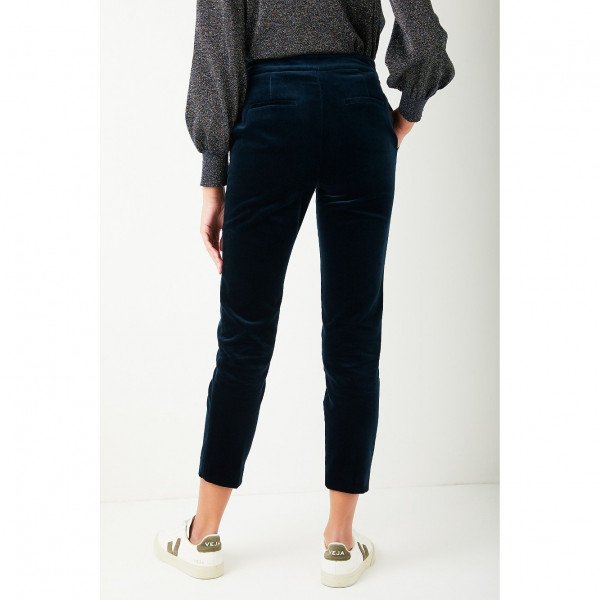 Wyse London Sandrine Velvet Trousers In Petrol