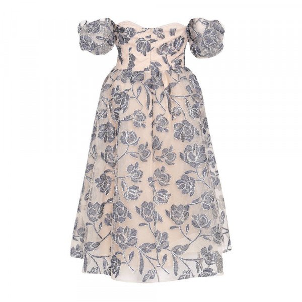 True Decadence Embroidery Bardot Midaxi Skater Dress