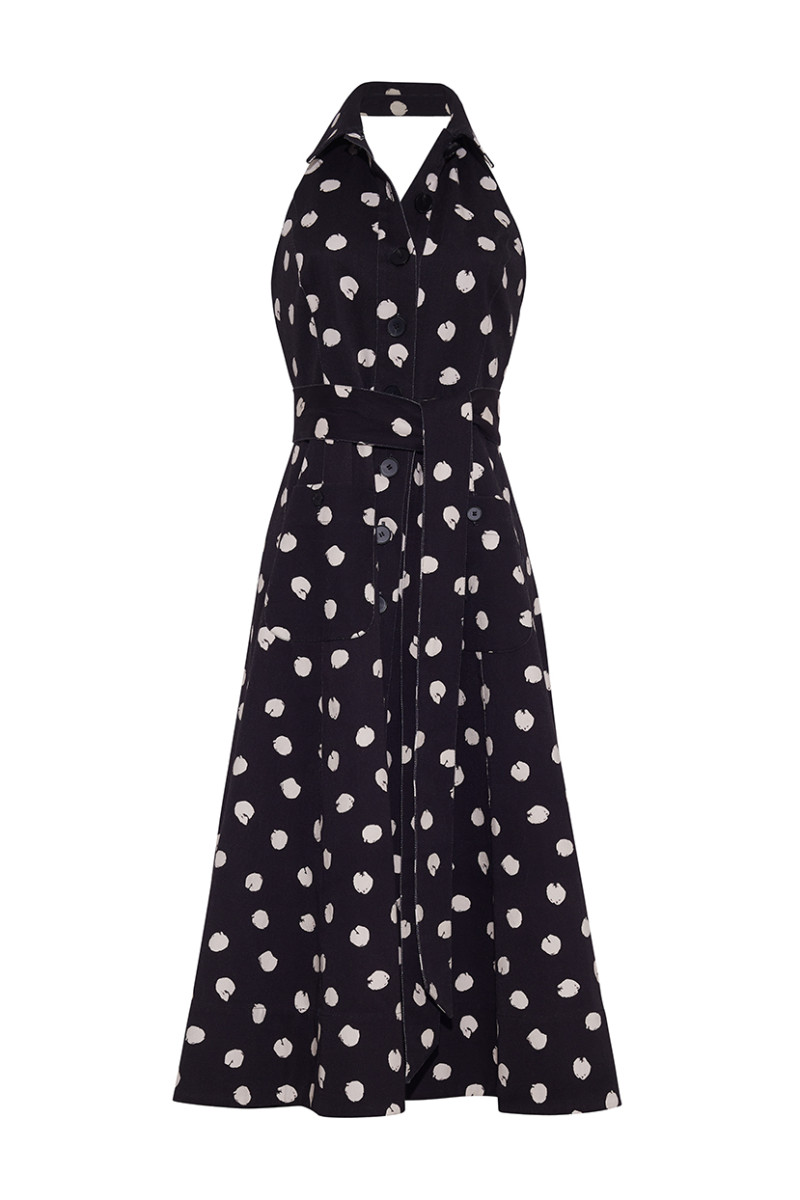 Cara Cara NYC Parker Dress, Spot Black Egret