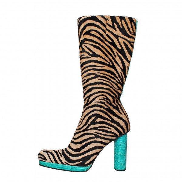 Versace Zebra Print Boots