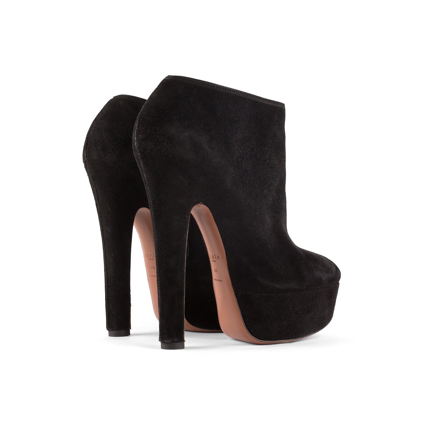 alaia suede ankle boots