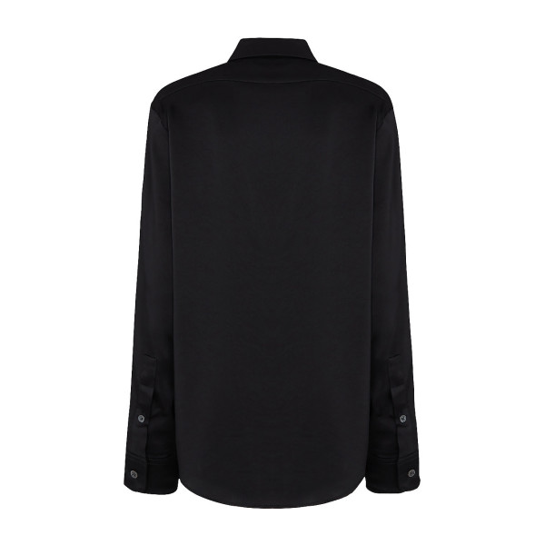Serena Bute The Boyfriend Shirt - Black Plant Based Satin