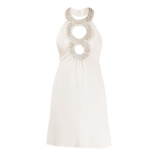 Lois Azzaro Embellished Halter Neck Mini Dress