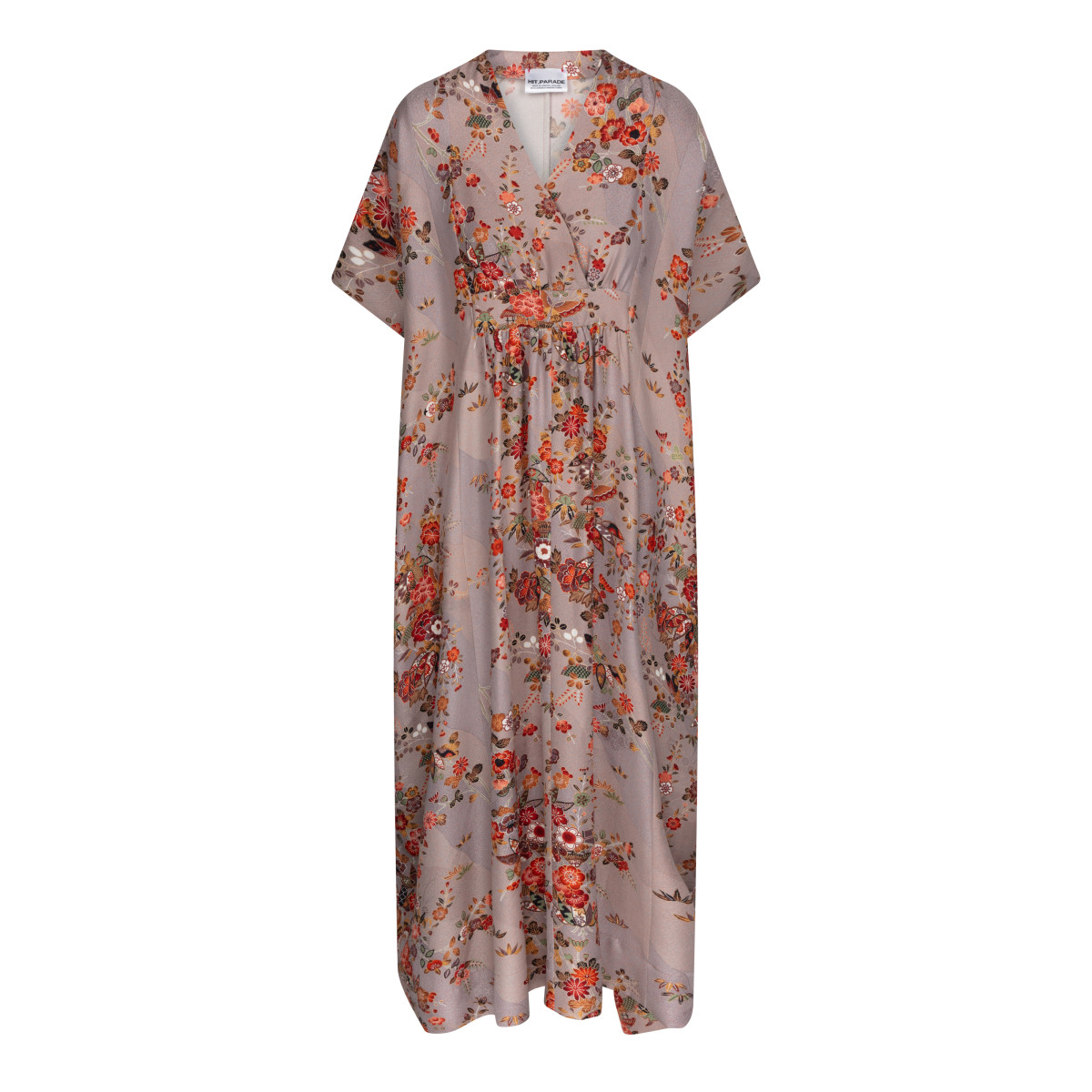 Hit Parade Camelia and Butterfly Empress Kaftan Dress