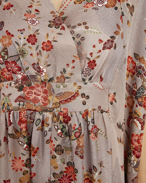 Hit Parade Camelia and Butterfly Empress Kaftan Dress