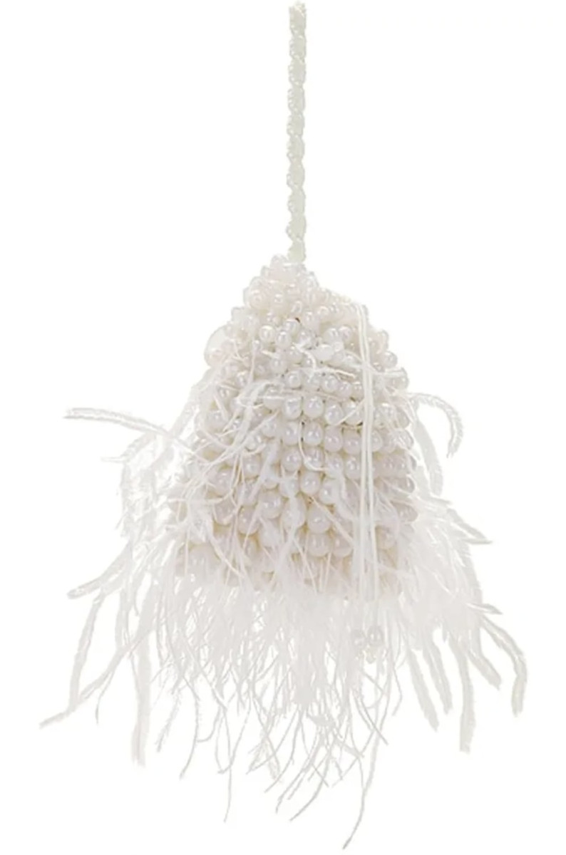 Cult Gaia Dory Feather Pearl Bag