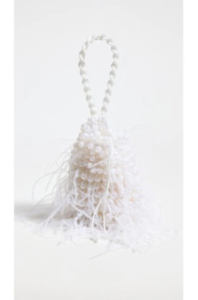 Cult Gaia Dory Feather Pearl Bag