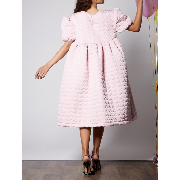 Sister Jane Puff Sleeve Heart Quilted Dress