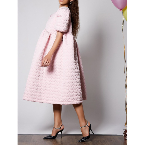 Sister Jane Puff Sleeve Heart Quilted Dress