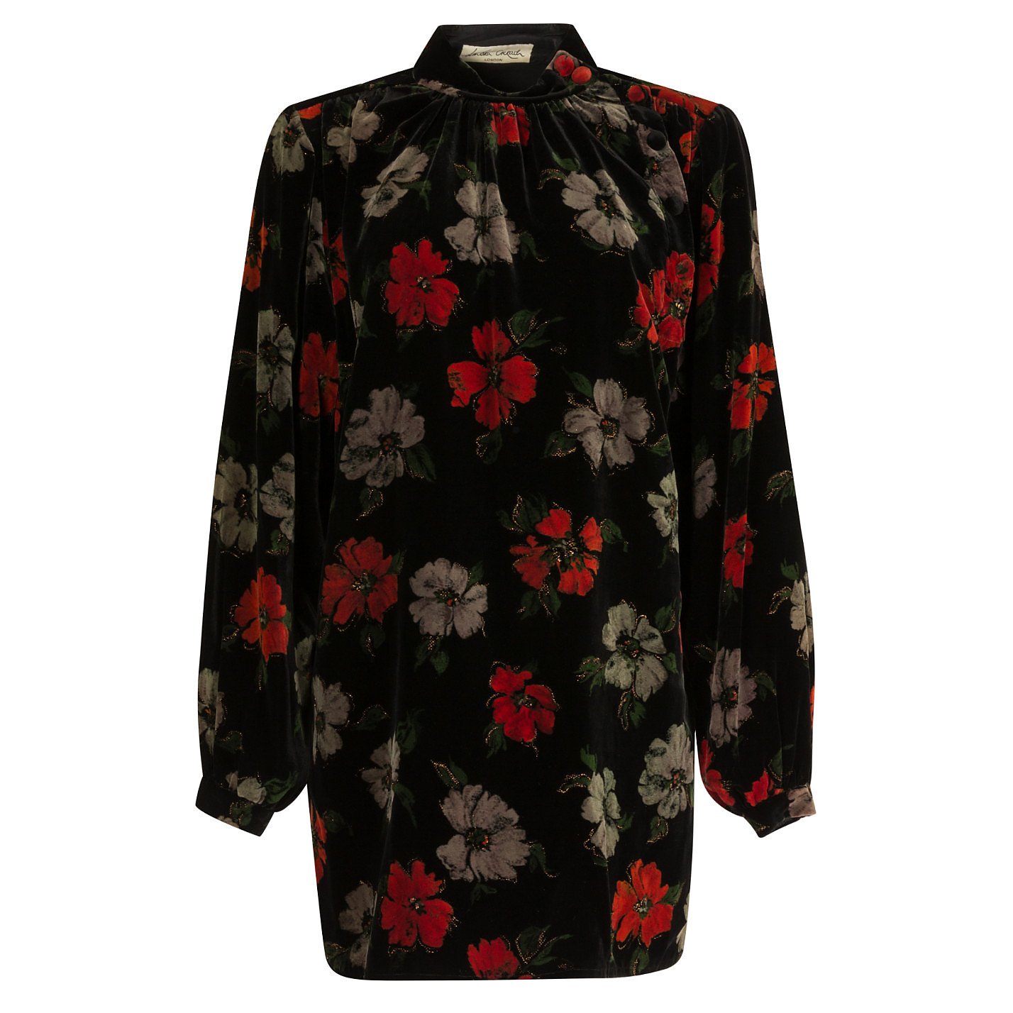 Rent or Buy Lindka Cierach Floral Velvet Tunic Dress from MyWardrobeHQ.com