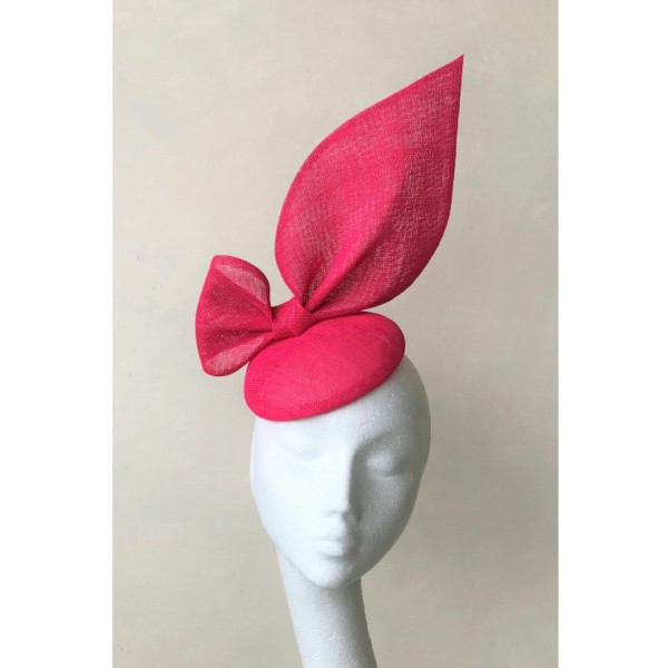 Ruby Bose Bright Pink Bow Fascinator/Hat