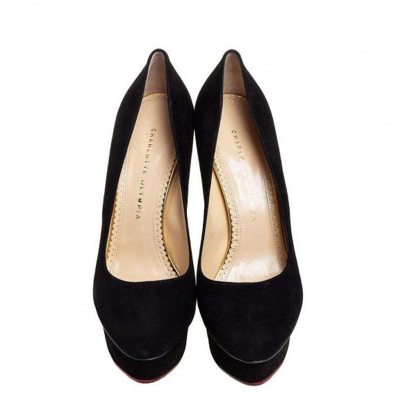 Charlotte Olympia Dolly Suede Platform Pumps