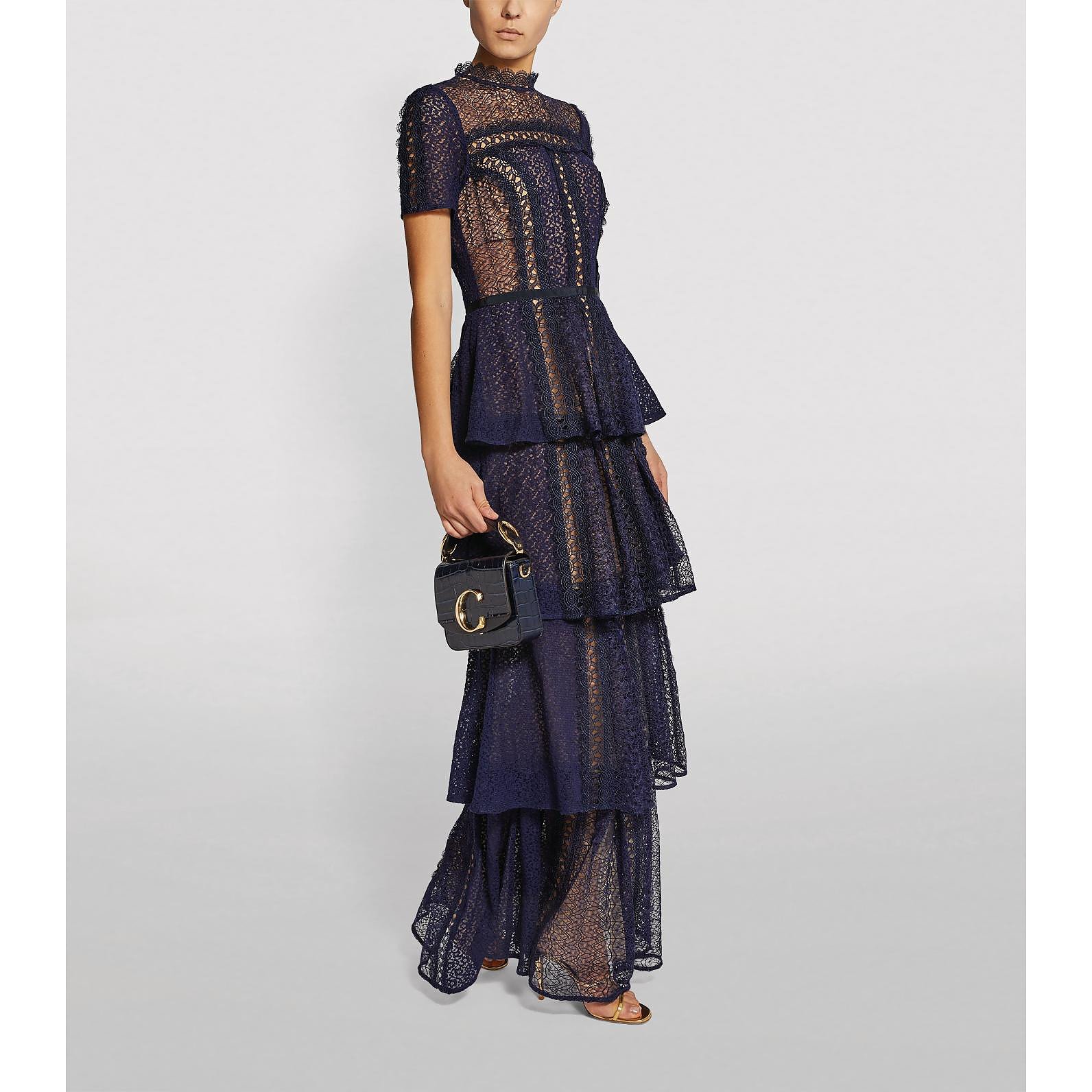 self portrait constellation tiered maxi