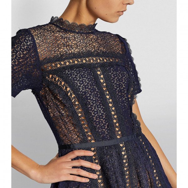 Self-Portrait Lace Tiered Maxi Dress