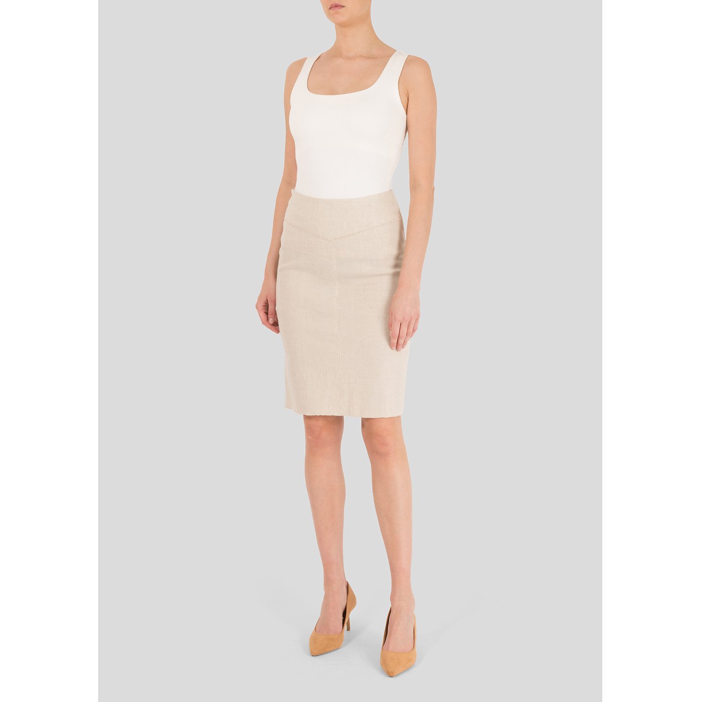 Roland Mouret Ornos Linen Skirt