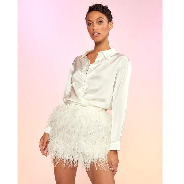 Cynthia Rowley Feather Skirt