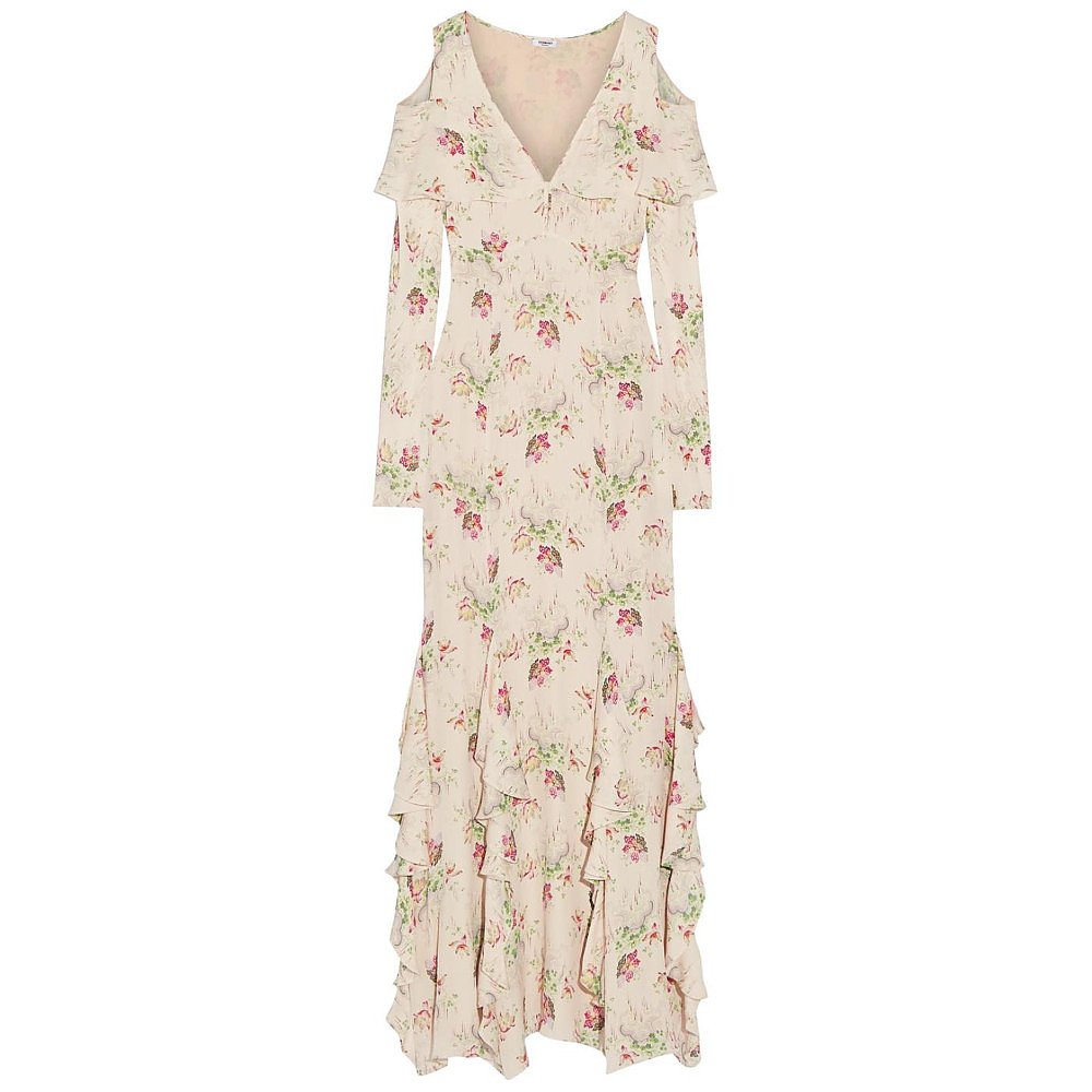 Vilshenko Floral Print Silk-Georgette Maxi Dress