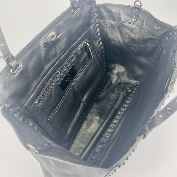 Valentino Rockstud Black Leather Tote