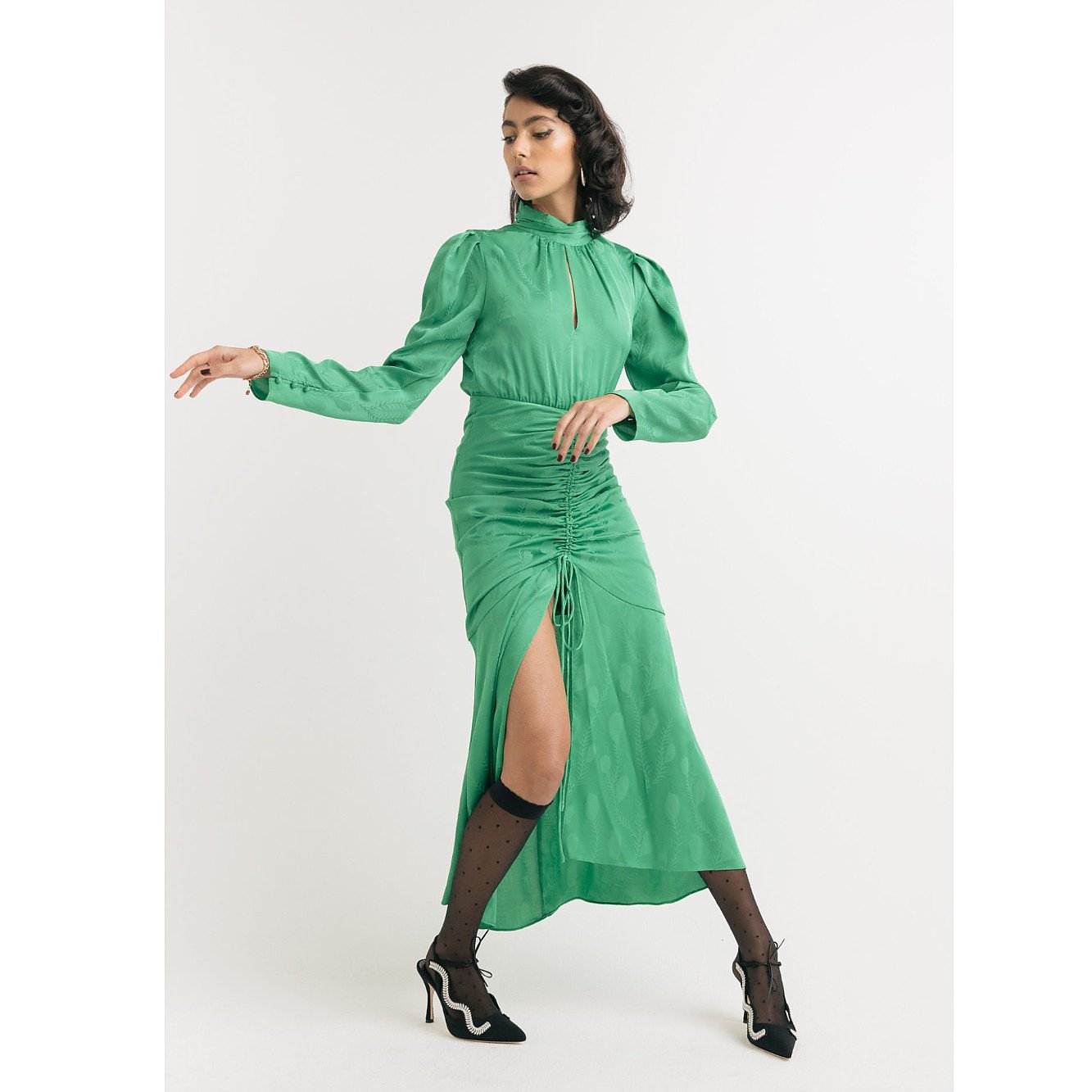 Dark Pink Jade Midi Dress