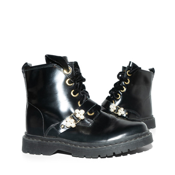 Mother of Pearl Enzo Combat Boots