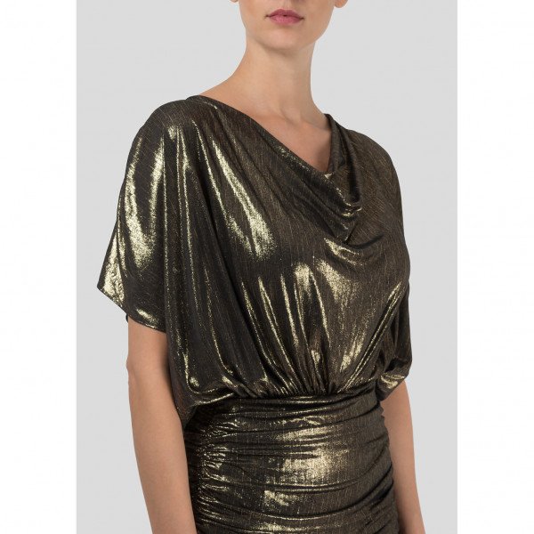 Vintage Pool Position Metallic Dress