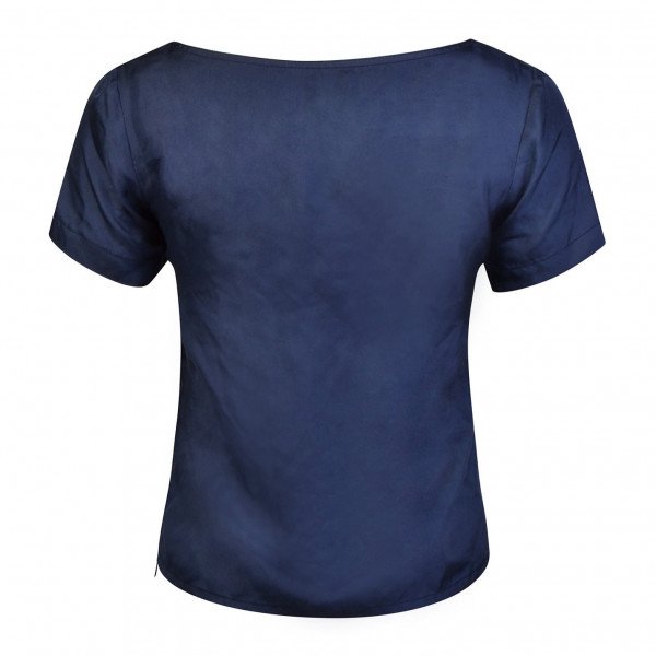 Lisou V-Neck Short Sleeve Silk Top