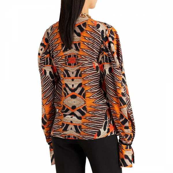 Amanda Wakeley Moth Print Silk Top