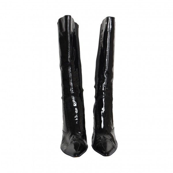 DOLCE & GABBANA Stiletto Patent Leather Boots