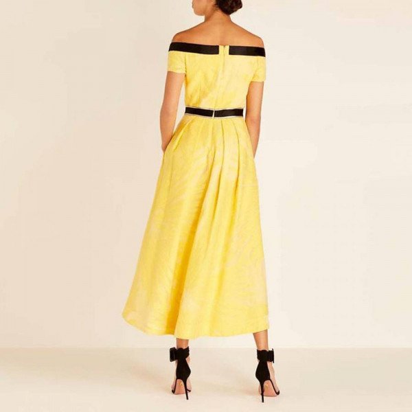 Amanda Wakeley Off-The-Shoulder Cotton-Blend Dress