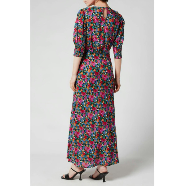 Rixo Rixo Lucile Floral-Print Crepe De Chine Dress