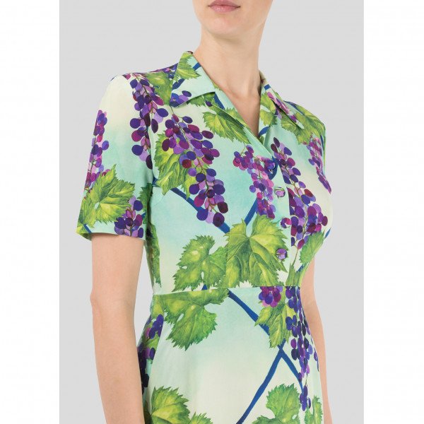 Isolda Grape Print Dress