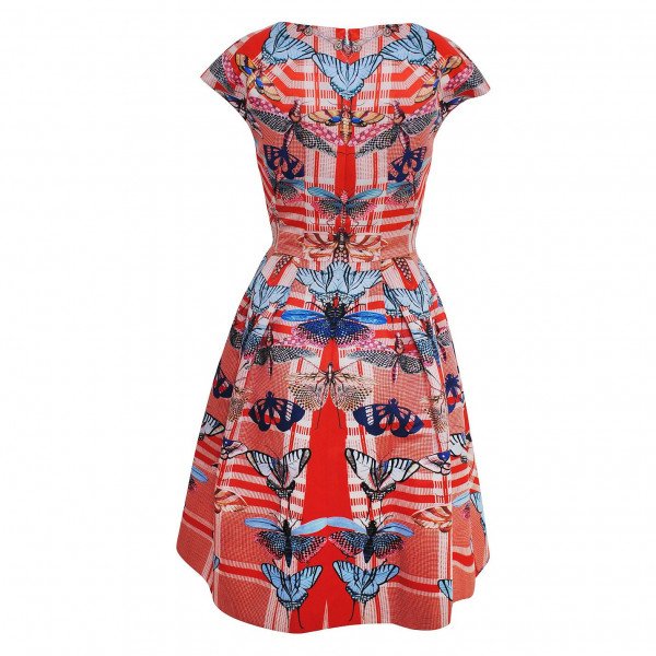 Temperley London Arielle Printed Satin-Twill Dress