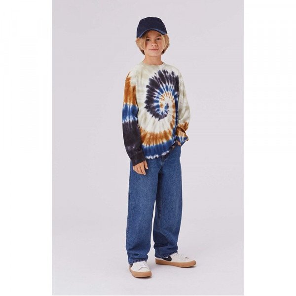 Molo Kids Rube T-shirt in Dark Blue Swirl