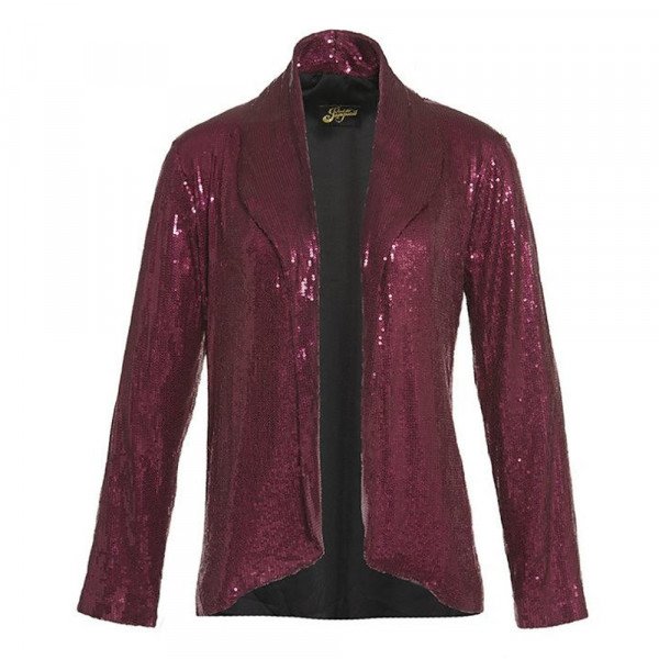 Berry velvet jacket top